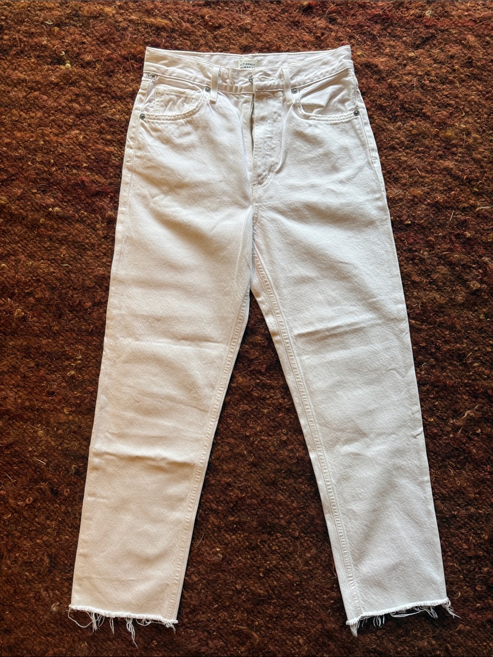 Citizens Of Humanity Off-White Straight Leg Jeans